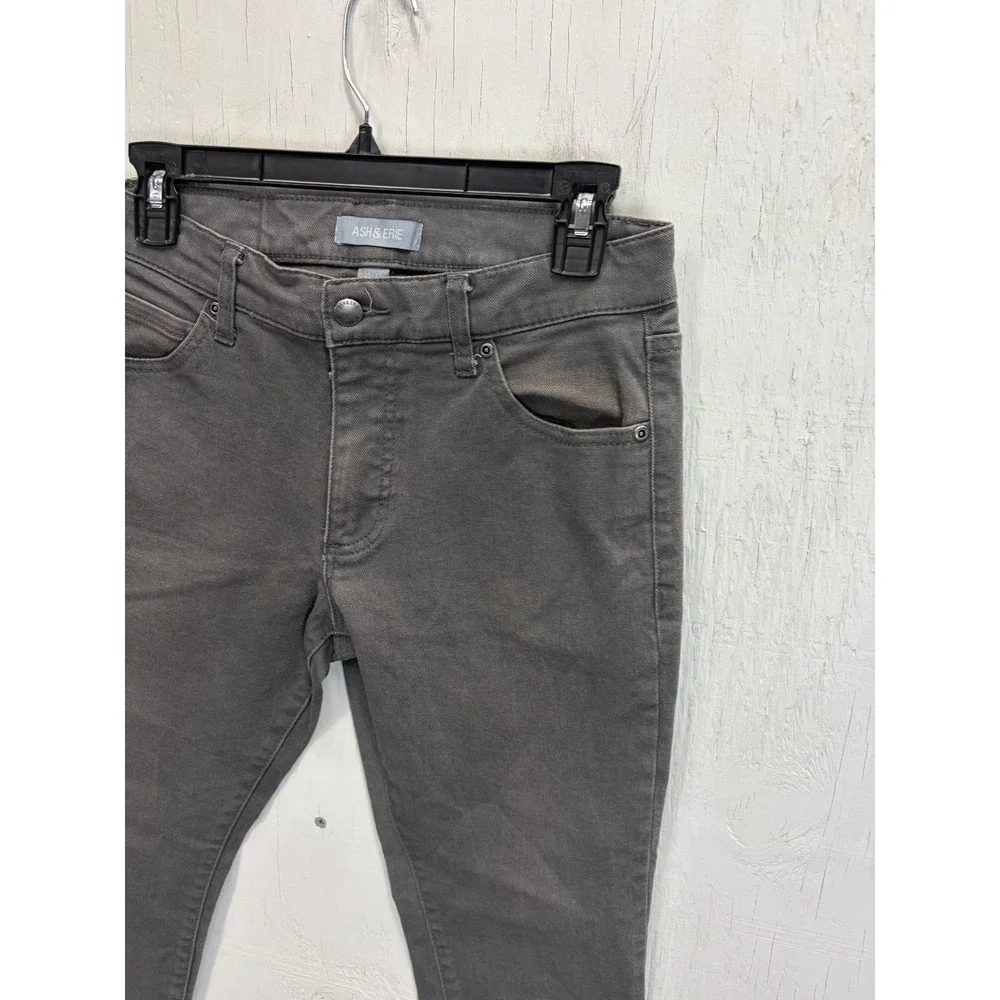 Mens ASH & ERIE Jeans Size 28x29 Cotton Stretch Gray Grey Slim Straight